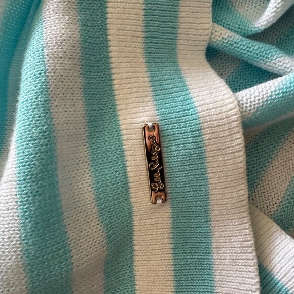 Lilly Pulitzer Womens Striped Cotton Sweater S Blue White/Aqua - Picture 5 of 9